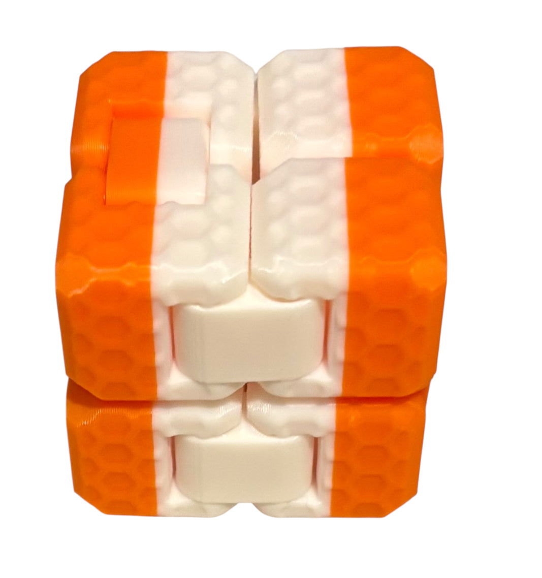 Fidget Cube - White / Orange