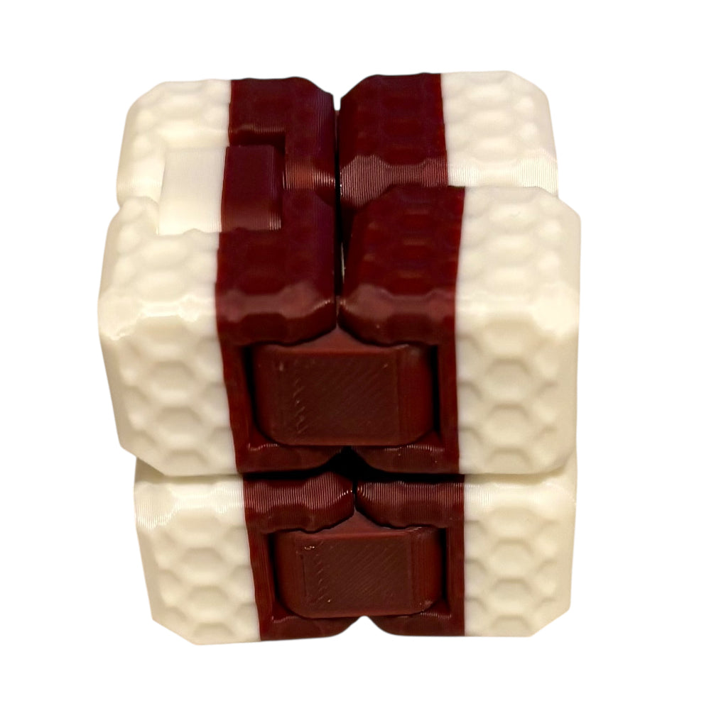 Fidget Cube - White / Maroon