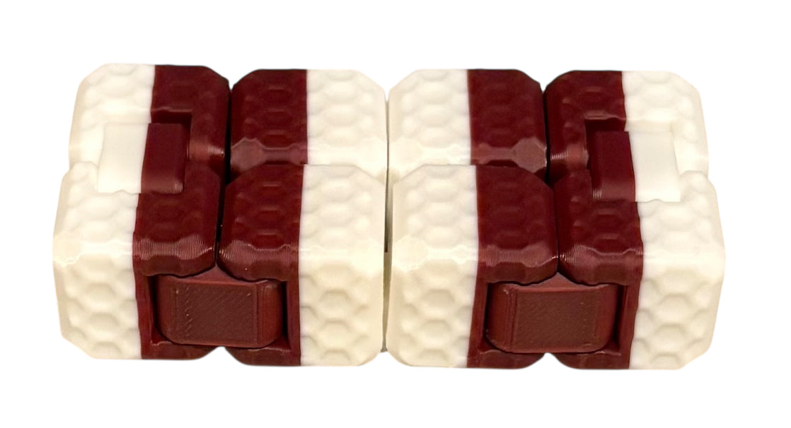 Fidget Cube - White / Maroon