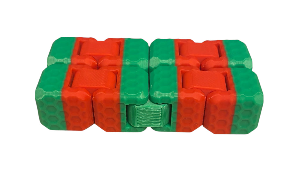 Fidget Cube - Green / Red