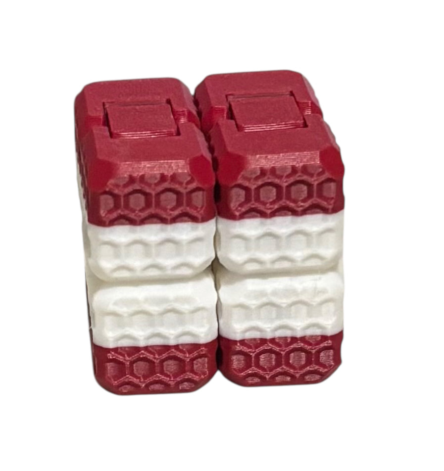 Fidget Cube - Crimson / White