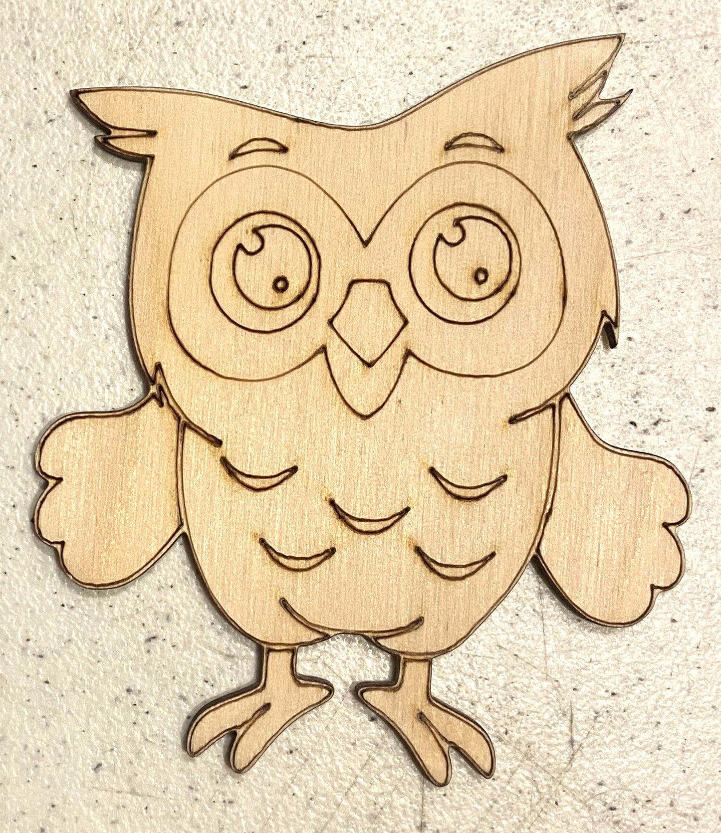 Ready to Paint Shape - 1/8" Birch - Owl - S314