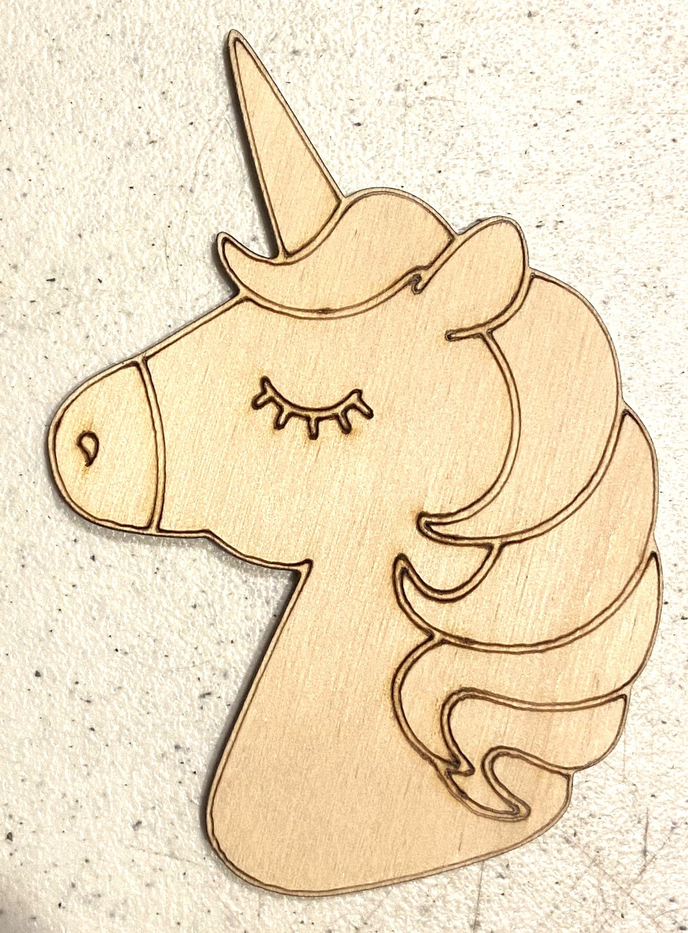 Ready to Paint Shape - 1/8" Birch - Unicorn - S315