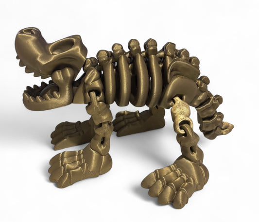 3D printed 8" Skeleton Dog - Bronze
