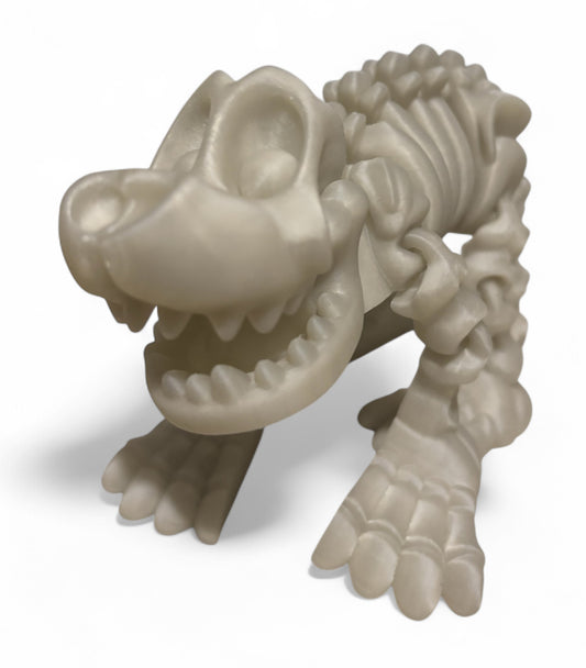 3D printed 8" Skeleton Dog - Glow In The Dark