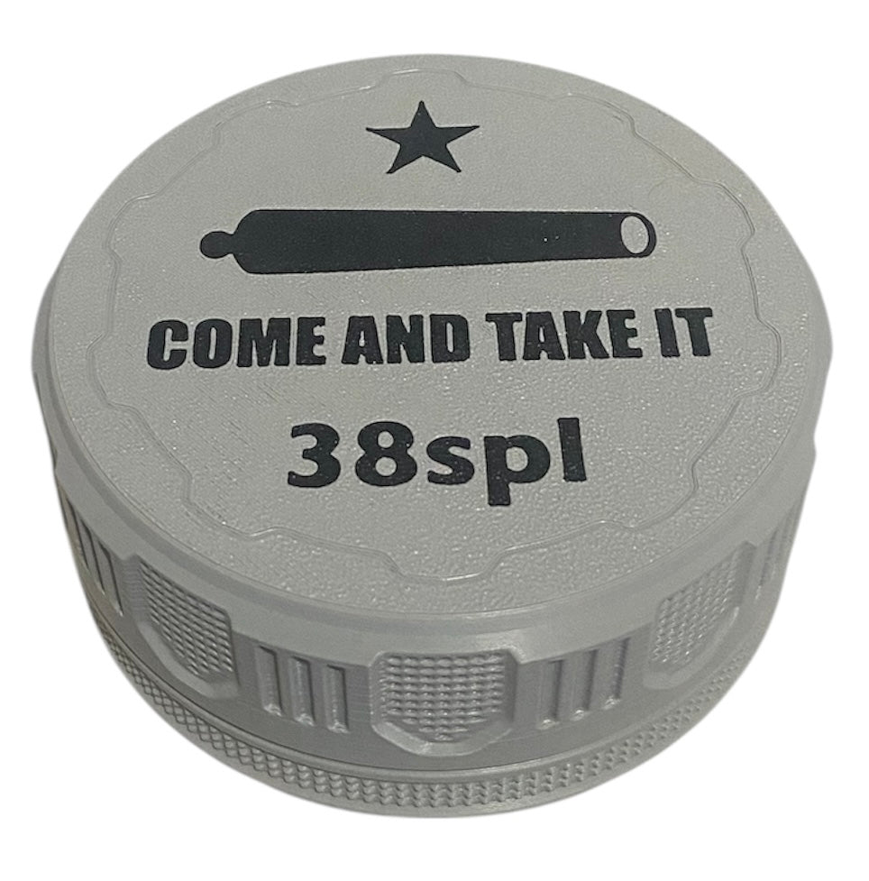 38SPL 4-1/4" Ammo Can Come and Take It Lid - Gray