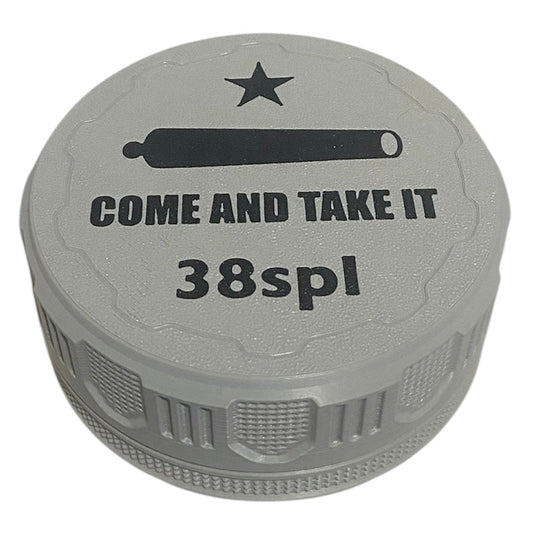 38SPL 4-1/4" Ammo Can Come and Take It Lid - Gray