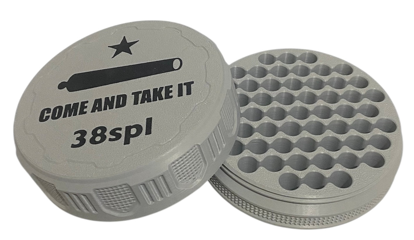38SPL 4-1/4" Ammo Can Come and Take It Lid - Gray