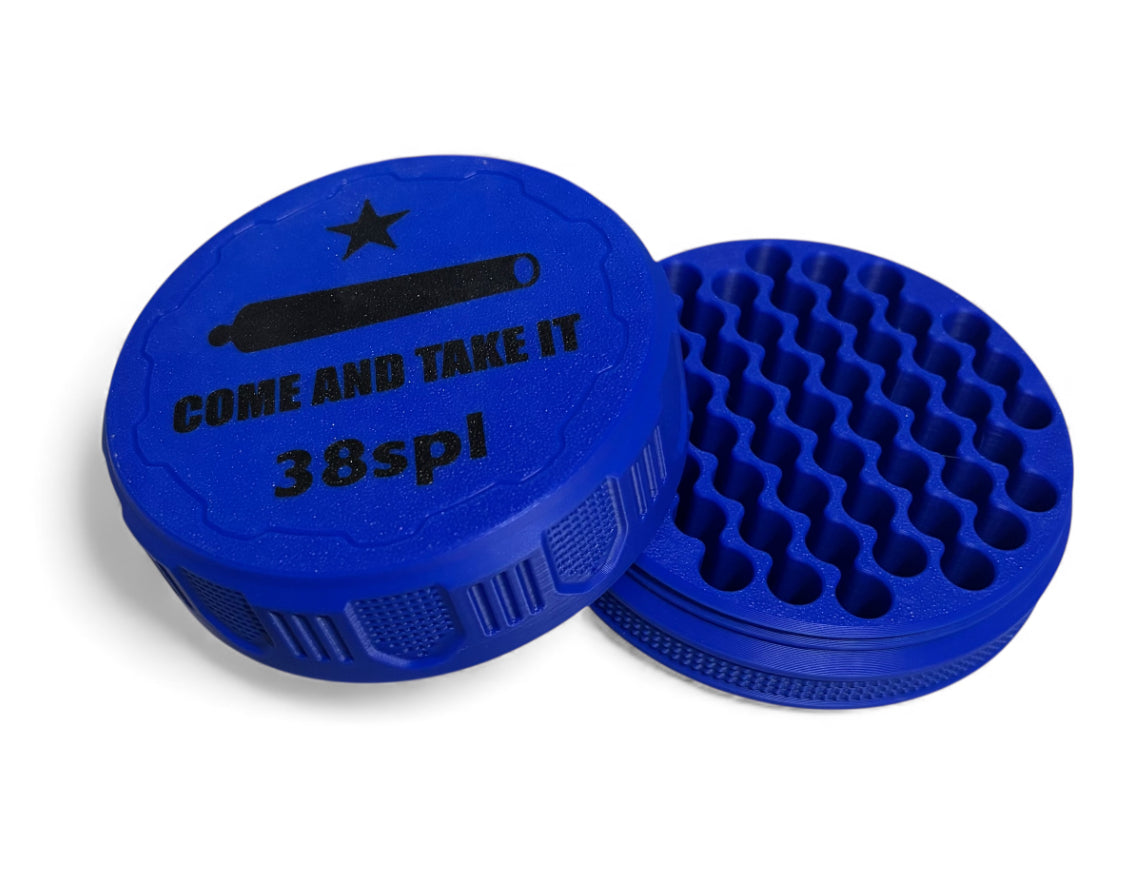 38SPL 4-1/4" Ammo Can Come and Take It Lid - Klein Blue
