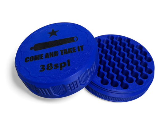 38SPL 4-1/4" Ammo Can Come and Take It Lid - Klein Blue