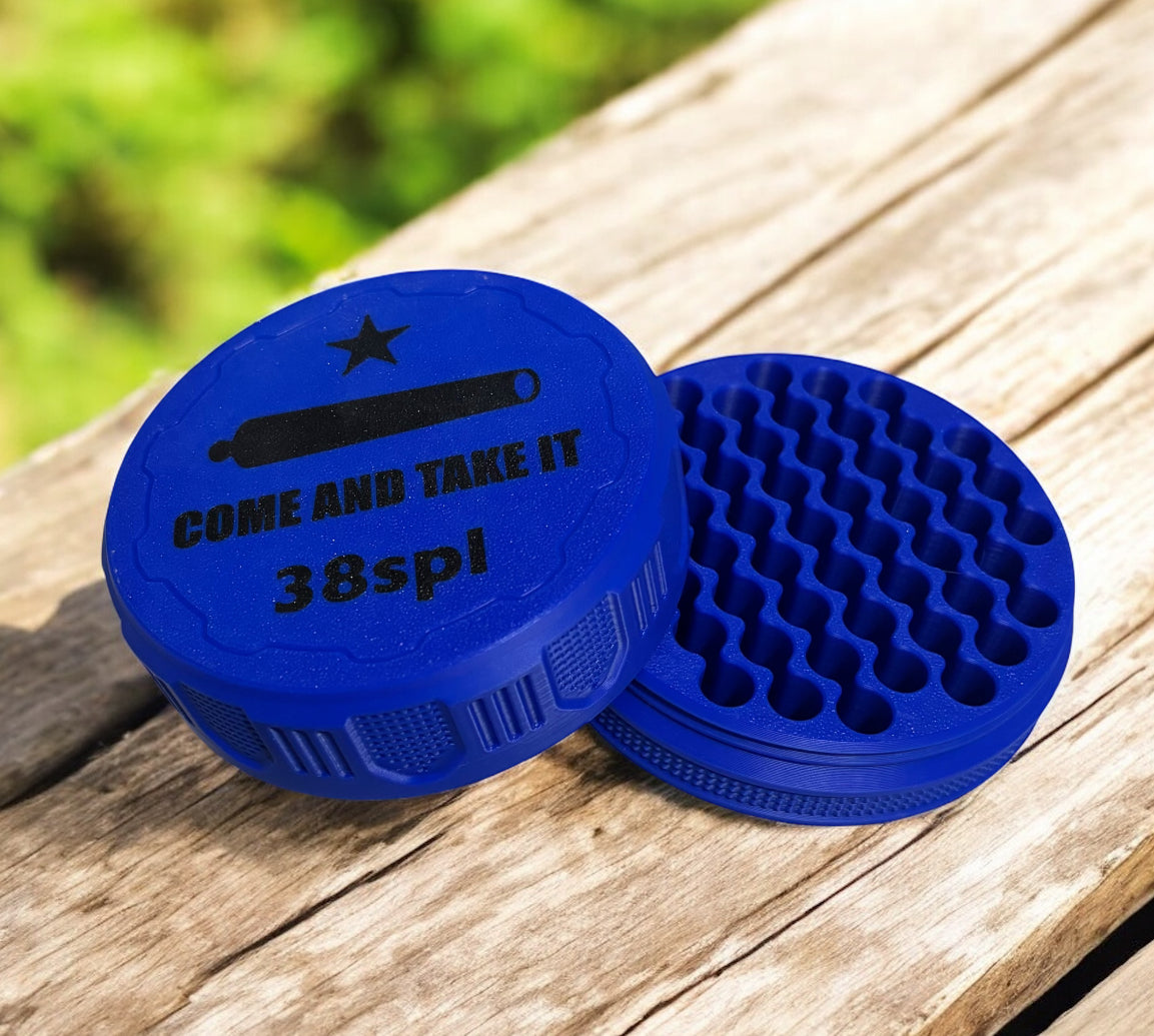 38SPL 4-1/4" Ammo Can Come and Take It Lid - Klein Blue