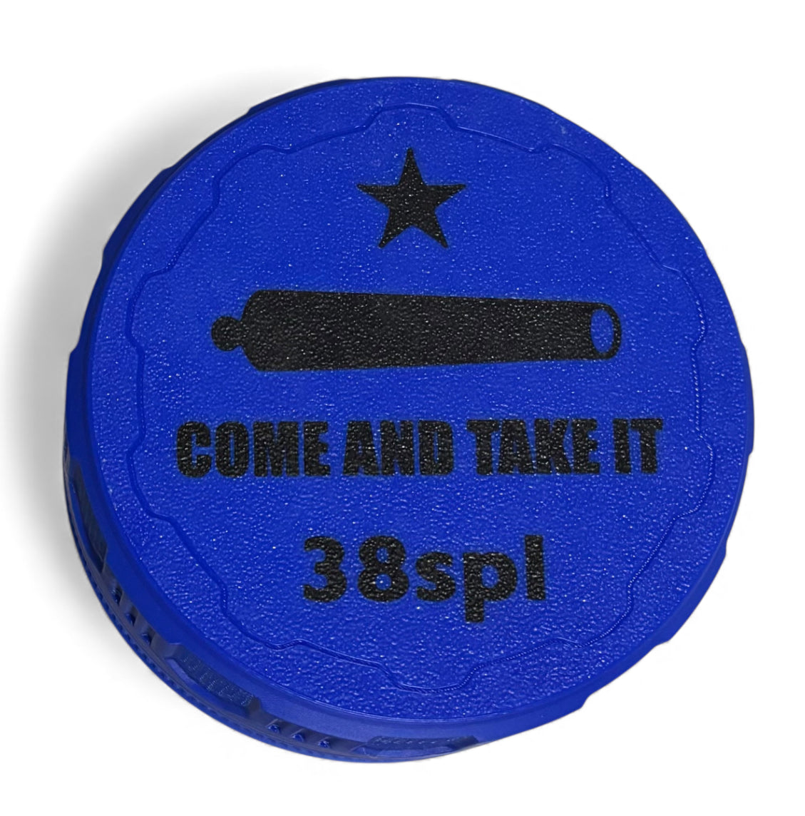 38SPL 4-1/4" Ammo Can Come and Take It Lid - Klein Blue