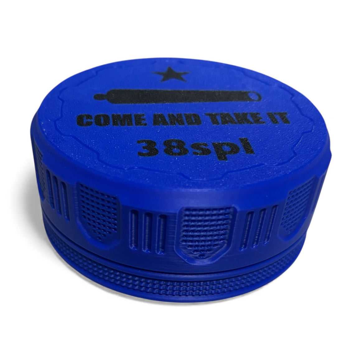38SPL 4-1/4" Ammo Can Come and Take It Lid - Klein Blue