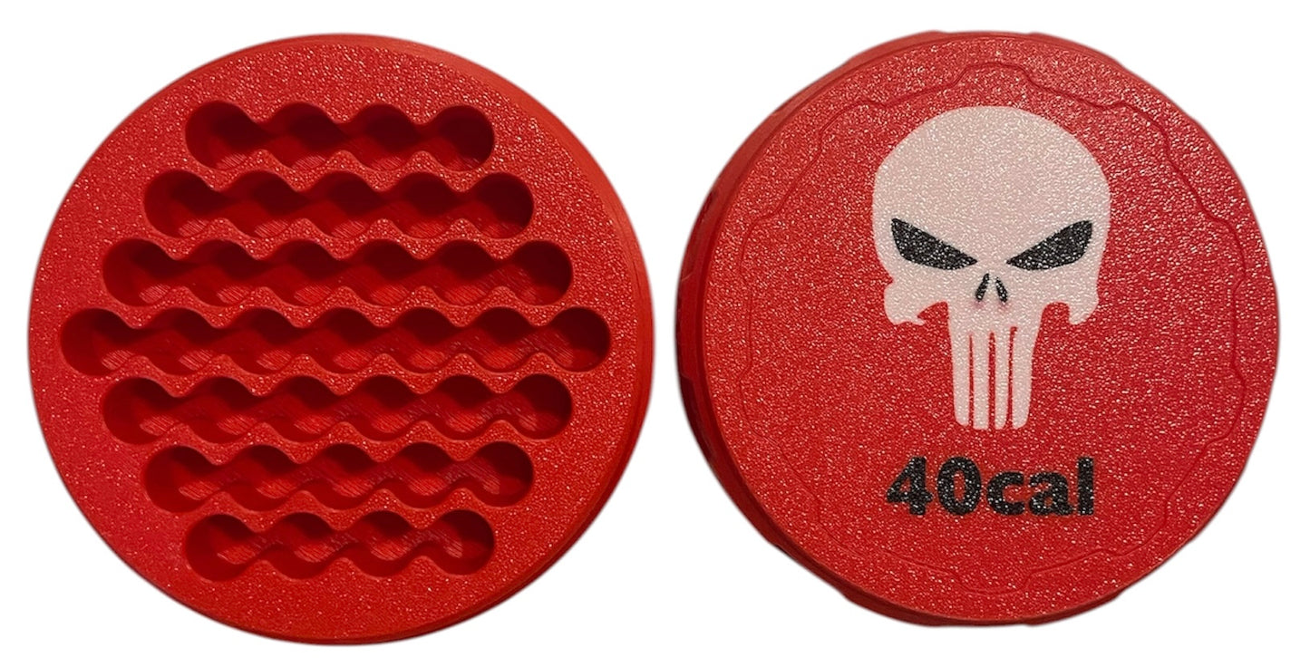 40cal 4-1/4" Ammo Can II - Punisher Lid - RED