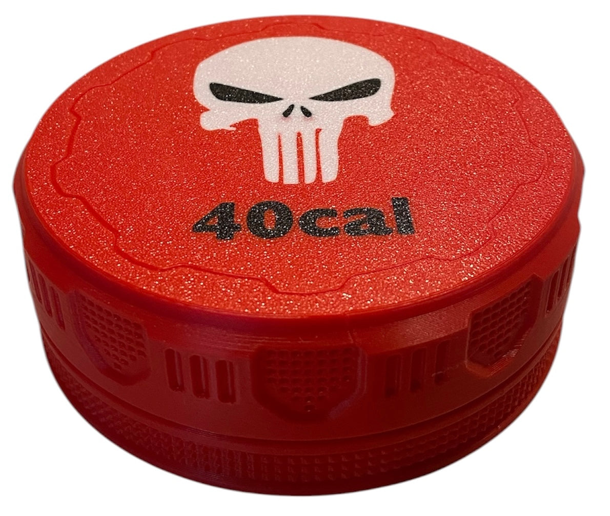 40cal 4-1/4" Ammo Can II - Punisher Lid - RED