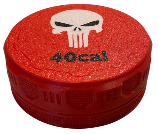 40cal 4-1/4" Ammo Can II - Punisher Lid - RED