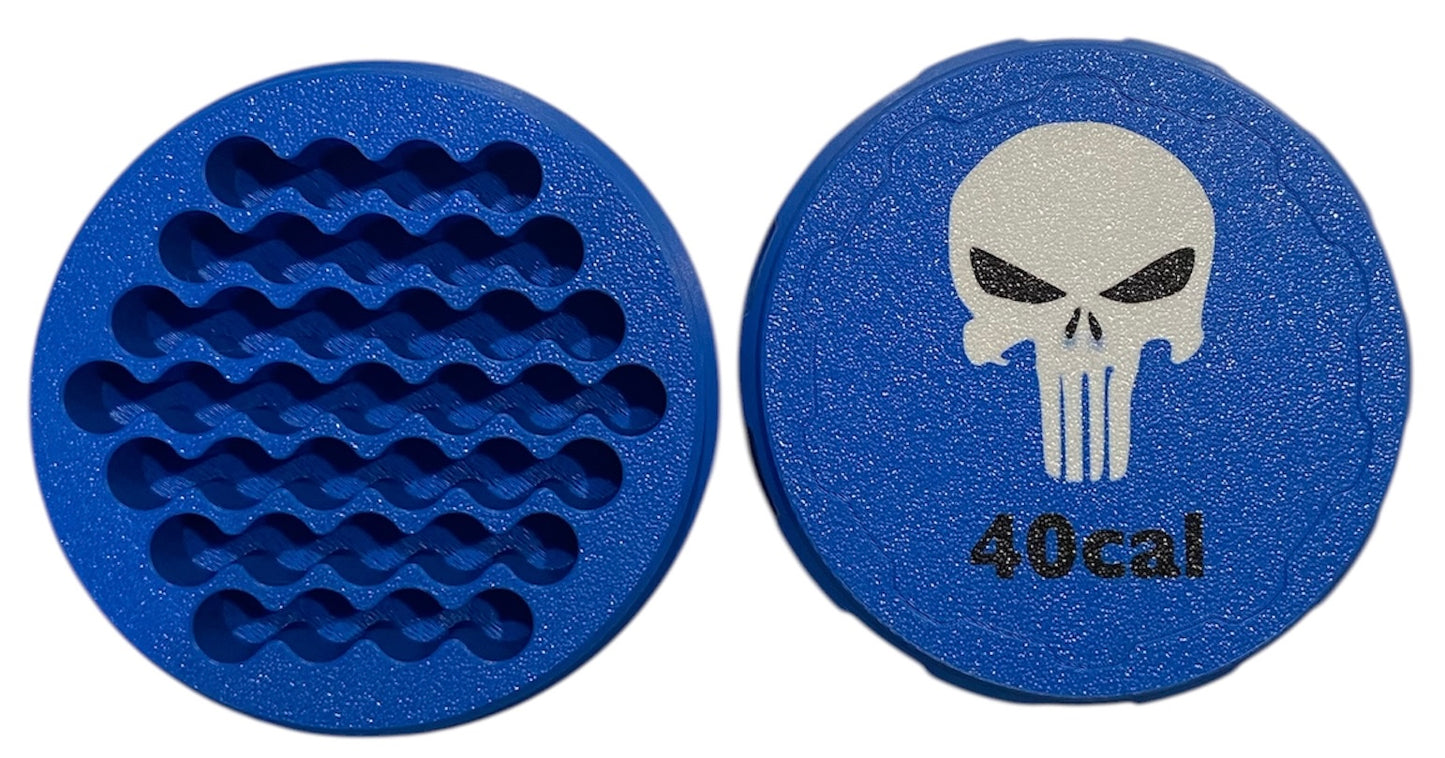 40cal 4-1/4" Ammo Can II - Punisher Lid - COBALT BLUE