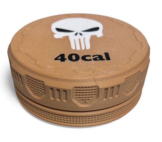 40cal 4-1/4" Ammo Can II - Punisher Lid - Caramel