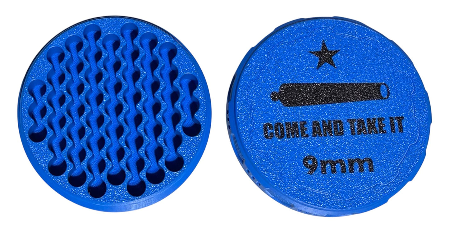 9mm 4-1/4" Ammo Can II - Come and Take It Lid - Cobalt Blue w/Black