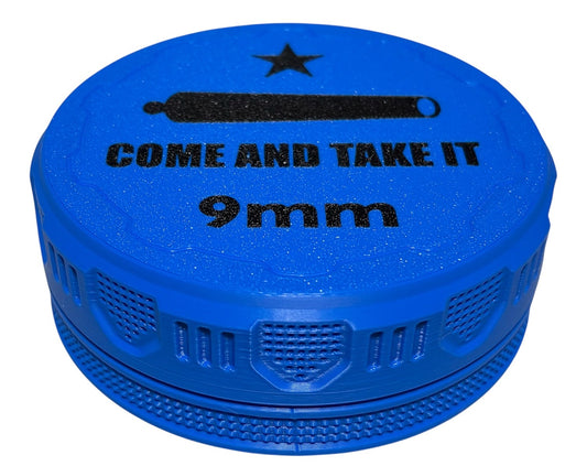 9mm 4-1/4" Ammo Can II - Come and Take It Lid - Cobalt Blue w/Black