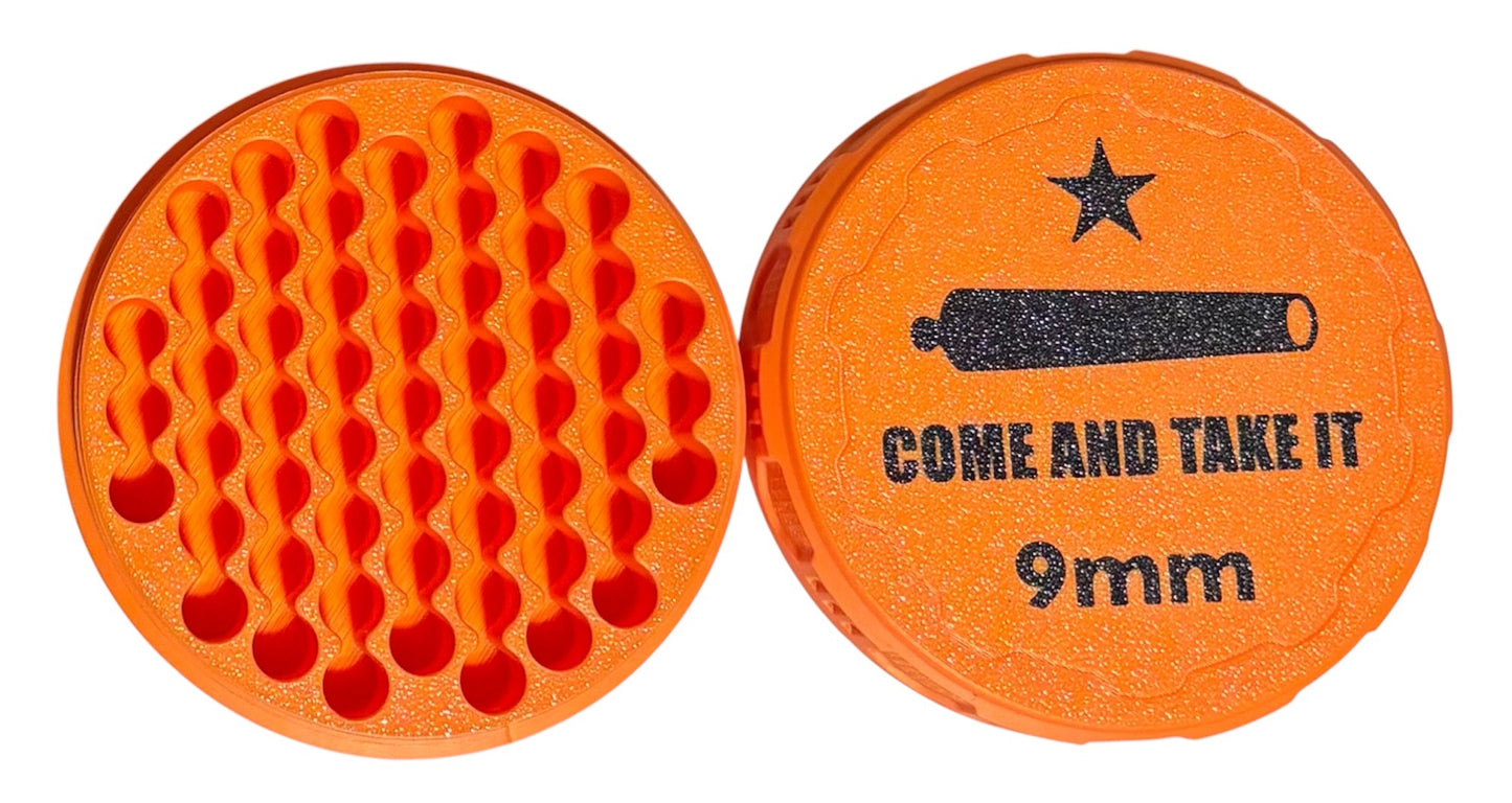9mm 4-1/4" Ammo Can II - Come and Take It Lid - Orange w/Black