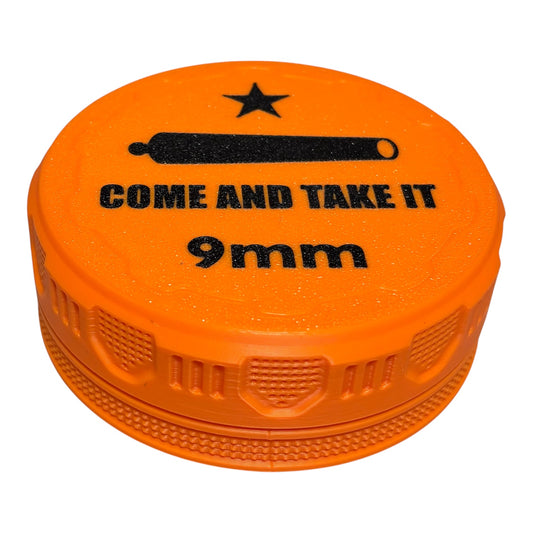 9mm 4-1/4" Ammo Can II - Come and Take It Lid - Orange w/Black