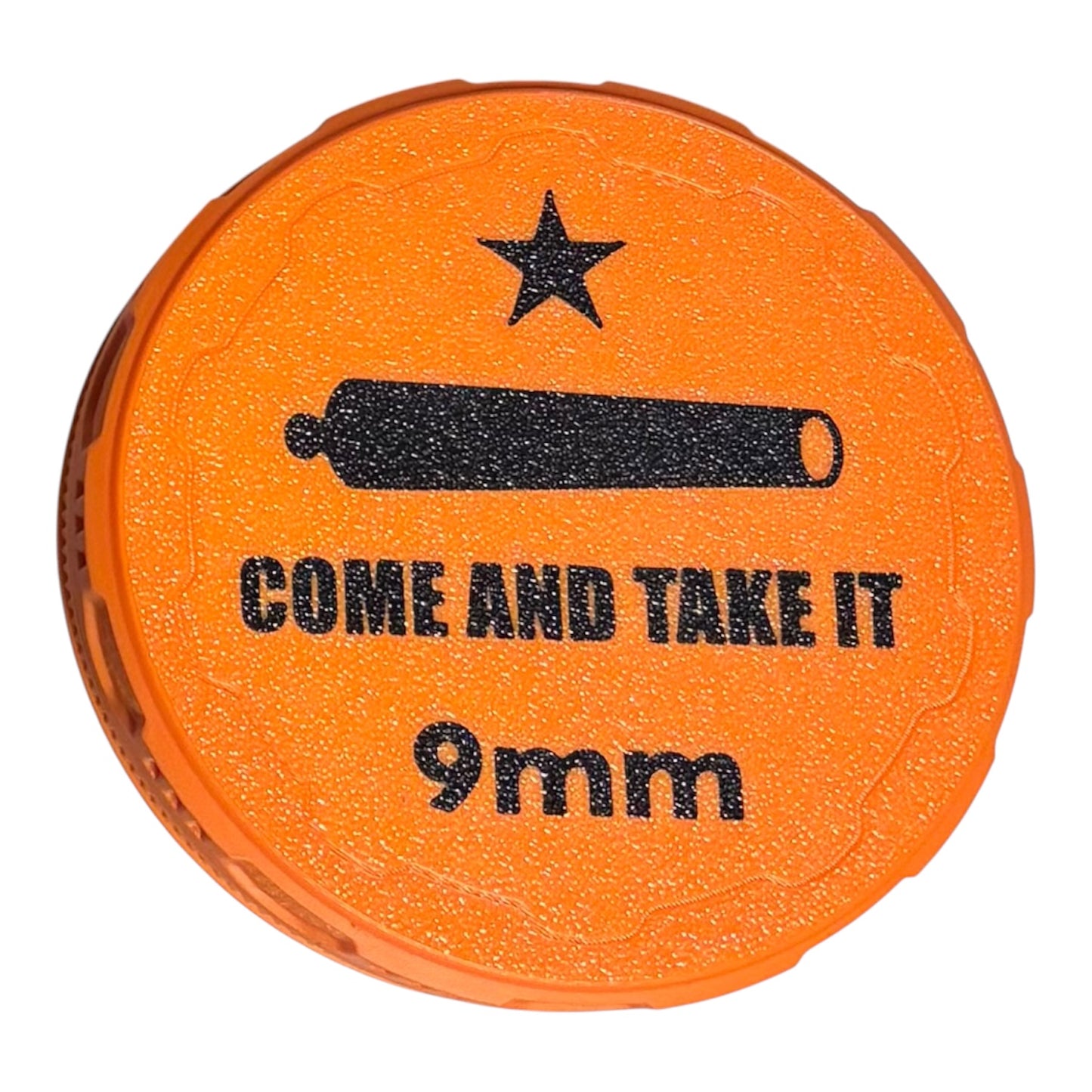 9mm 4-1/4" Ammo Can II - Come and Take It Lid - Orange w/Black