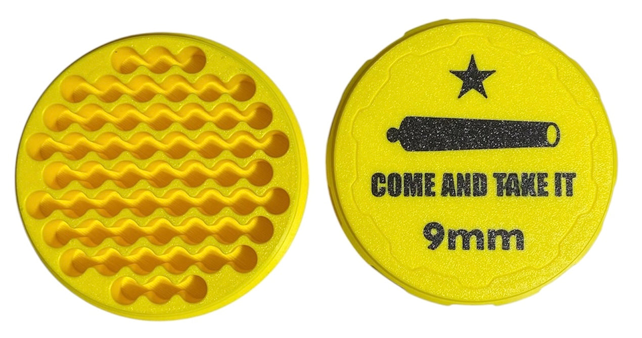 9mm 4-1/4" Ammo Can II - Come and Take It Lid - Yellow w/Black