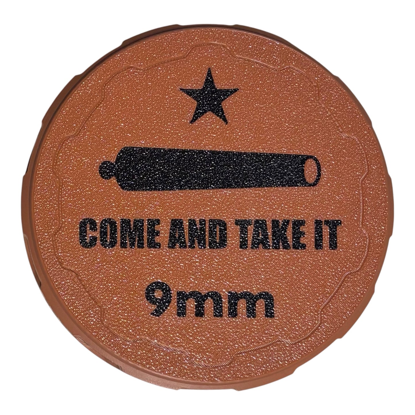 9mm 4-1/4" Ammo Can II - Come and Take It Lid - Brown w/Black