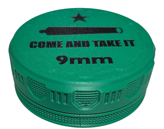 9mm 4-1/4" Ammo Can II - Come and Take It Lid - Mistletoe Green w/Black