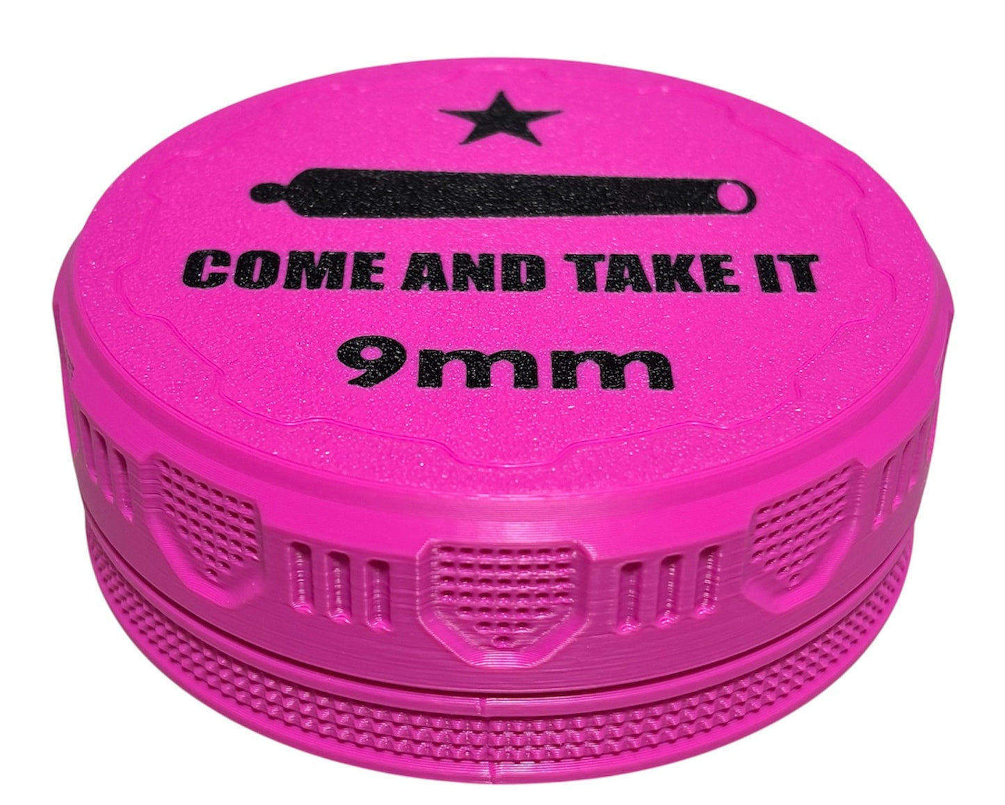 9mm 4-1/4" Ammo Can II - Come and Take It Lid - Magenta w/Black