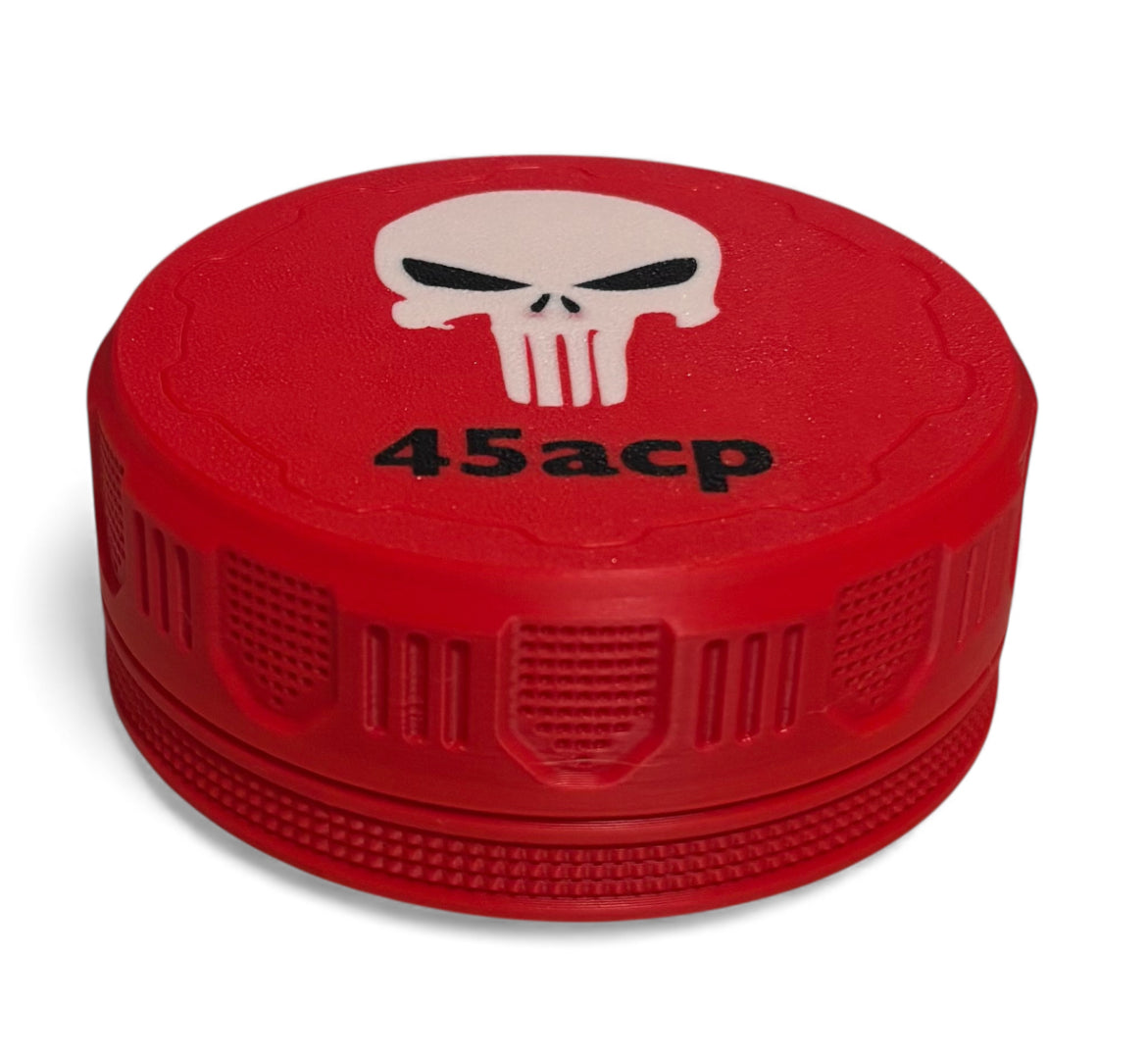 45ACP 4-1/4" Ammo Can II - Punisher Lid - Red