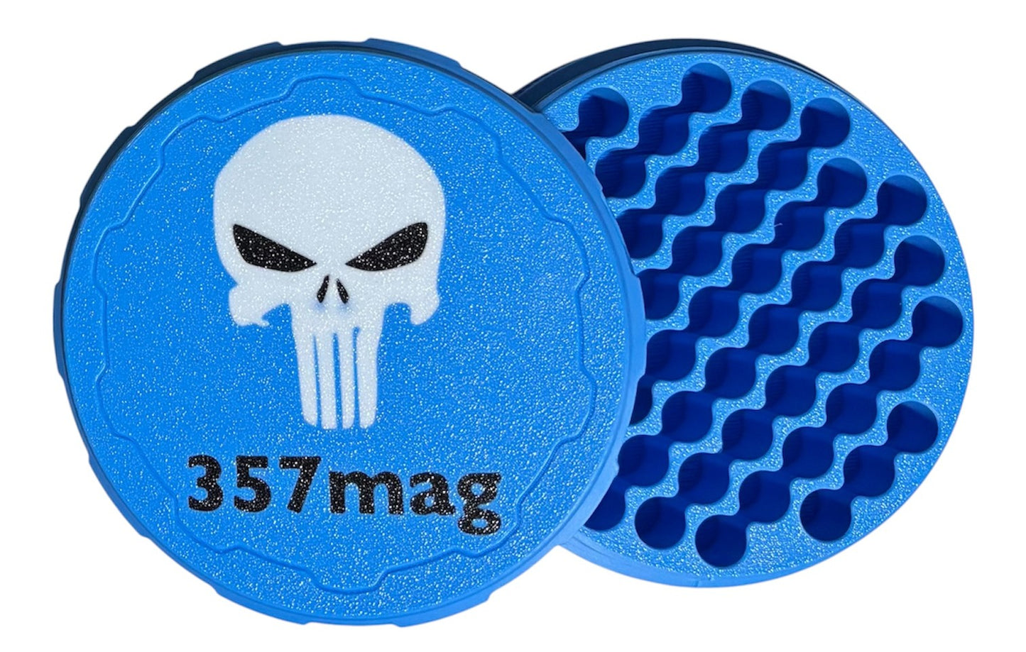 4-1/4" Ammo Can II - 357 - Punisher Lid - Cyan