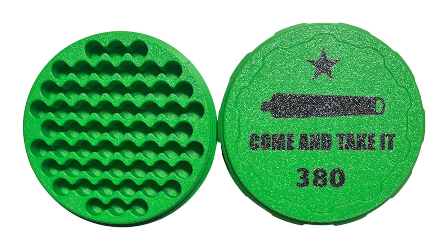 380 4-1/4" Ammo Can II - Come and Take It Lid - Green w/Black