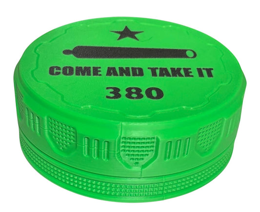 380 4-1/4" Ammo Can II - Come and Take It Lid - Green w/Black