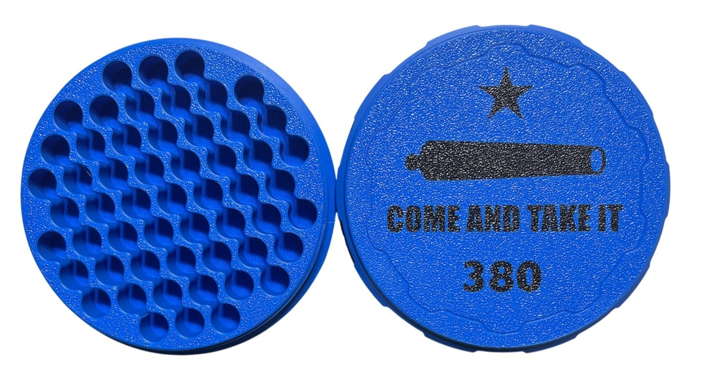 380 4-1/4" Ammo Can II - Come and Take It Lid - Blue w/Black