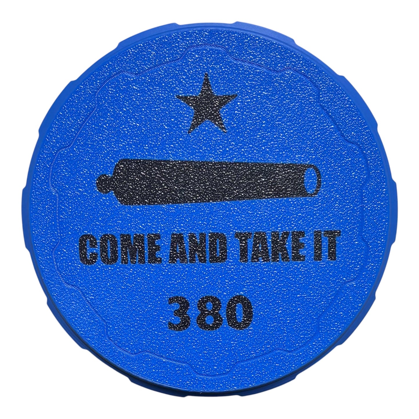 380 4-1/4" Ammo Can II - Come and Take It Lid - Blue w/Black