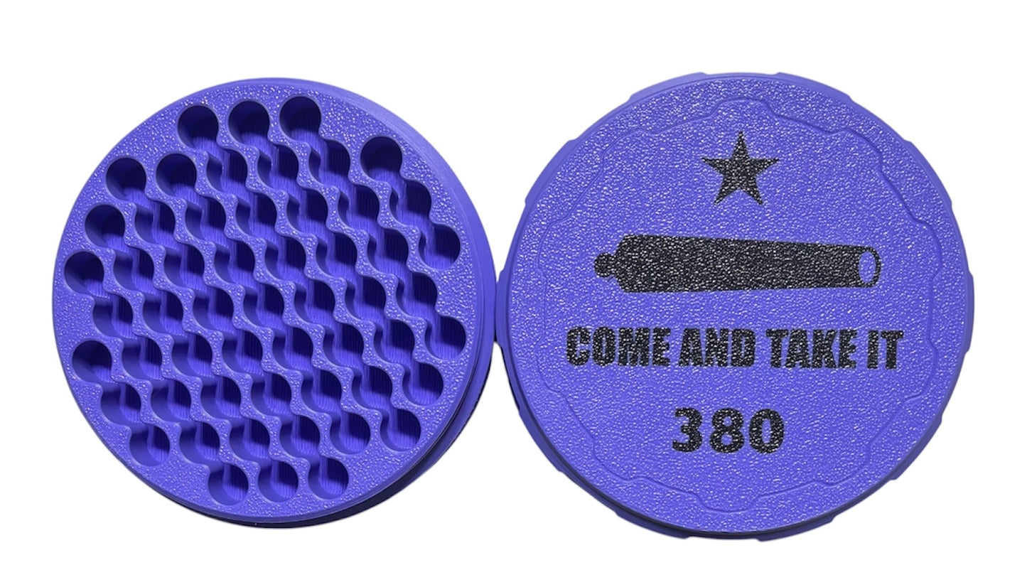 380 4-1/4" Ammo Can II - Come and Take It Lid - Purple w/Black