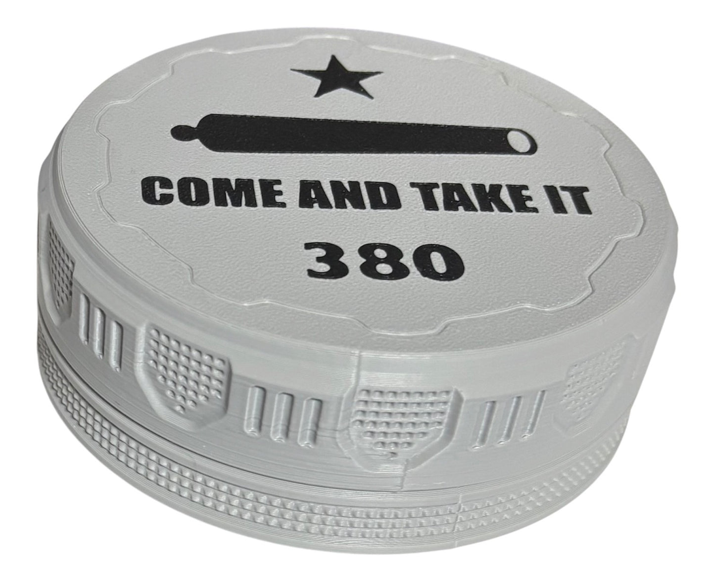 380 4-1/4" Ammo Can II - Come and Take It Lid - Gray w/Black