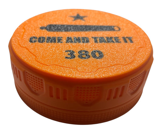 380 4-1/4" Ammo Can II - Come and Take It Lid - Orange w/Black