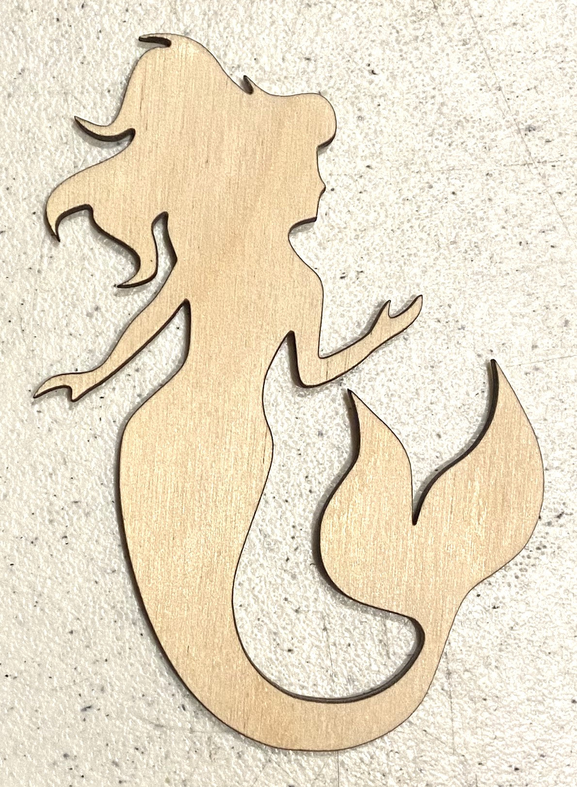 Ready to Paint Shape - 1/8" Birch - Mermaid - S322
