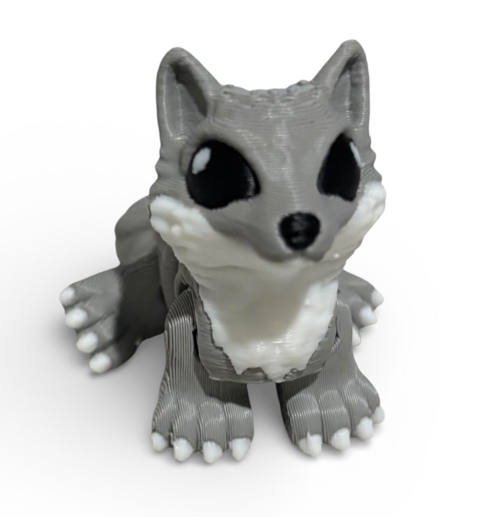 Wolf Hatchling-Gray, white,black