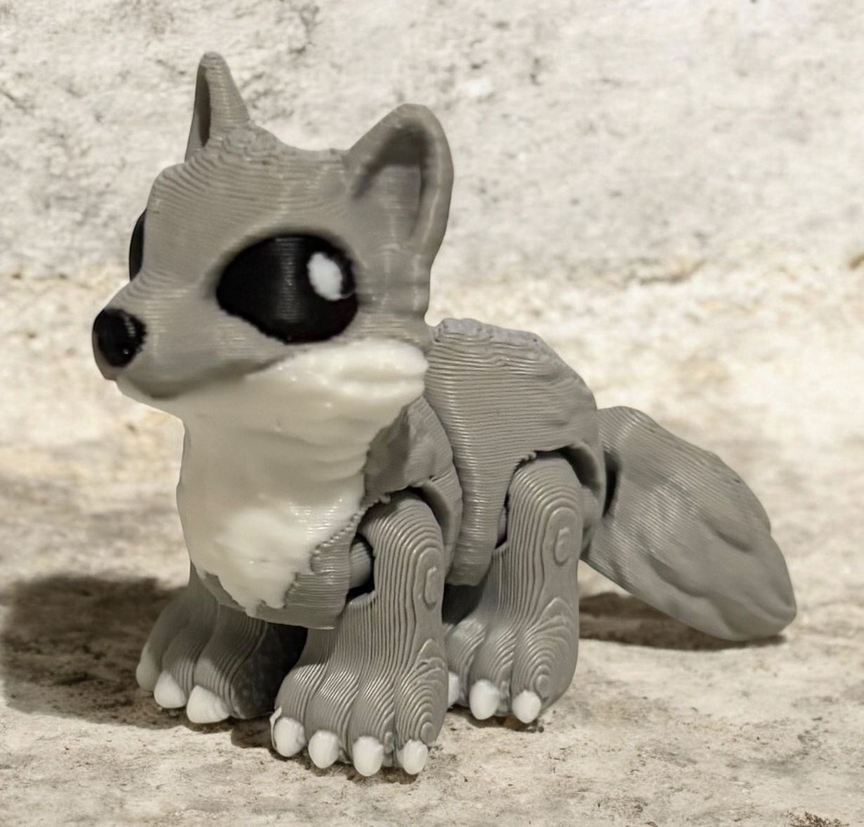 Wolf Hatchling-Gray, white,black