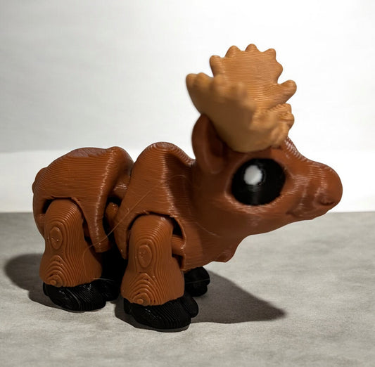 Moose Hatchling, Brown, white, black