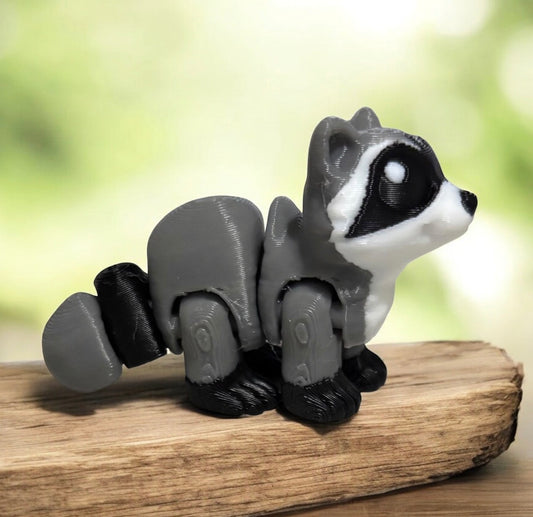 Racoon Hatchling-gray,black/white