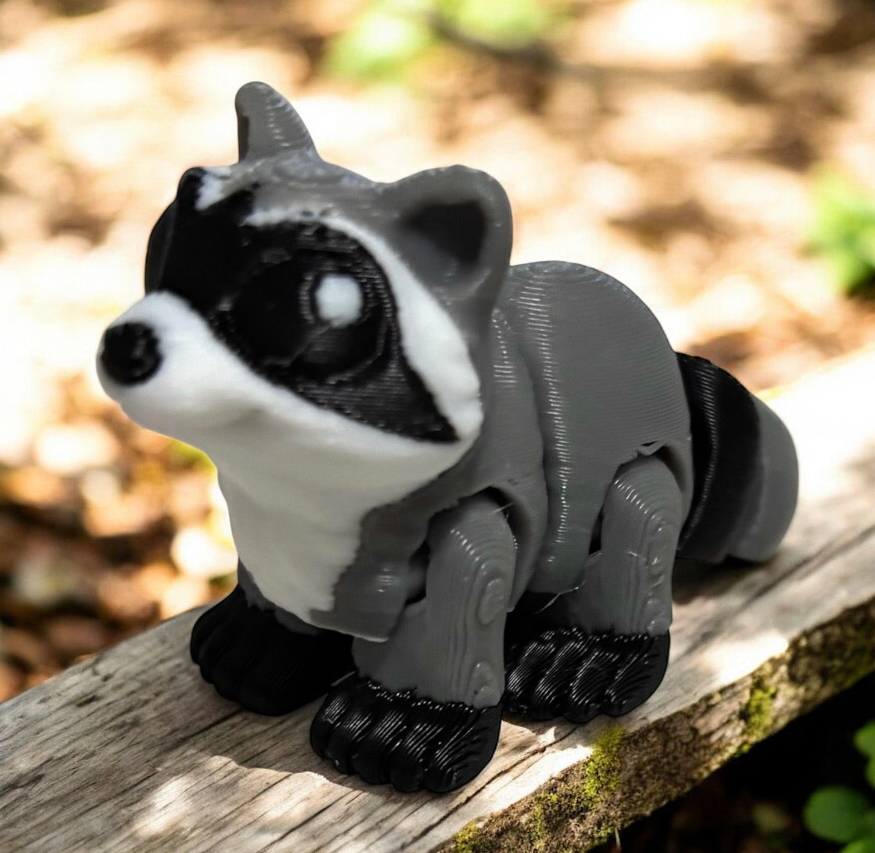 Racoon Hatchling-gray,black/white