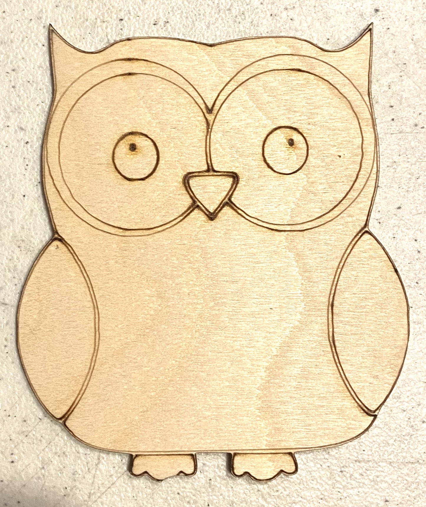 Ready to Paint Shape - 1/8" Birch - Owl - S326