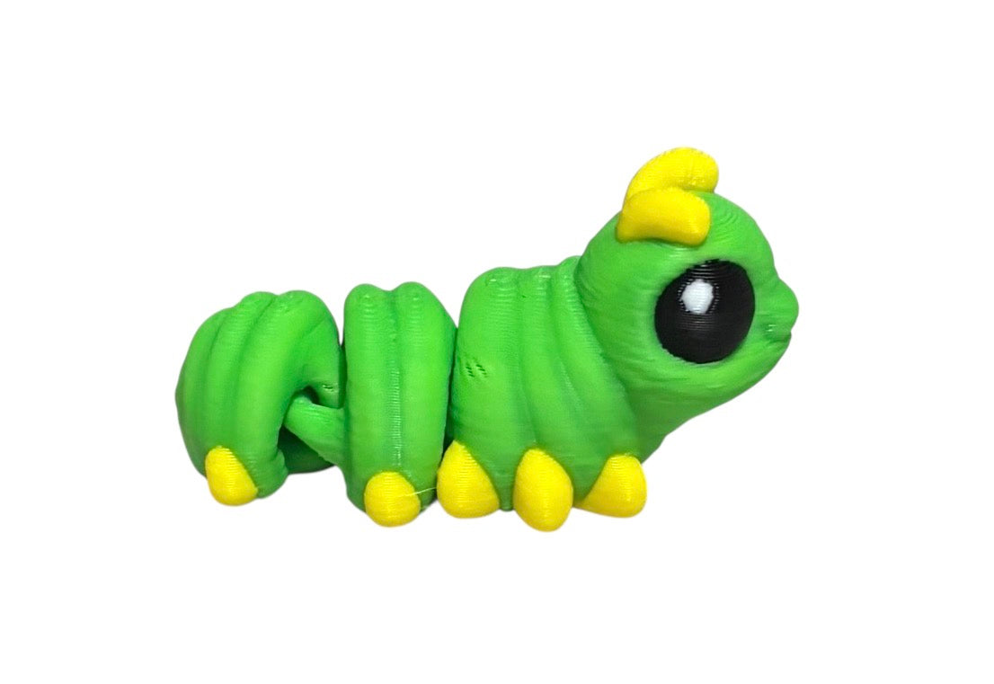 Caterpillar Hatchling- Green/yellow