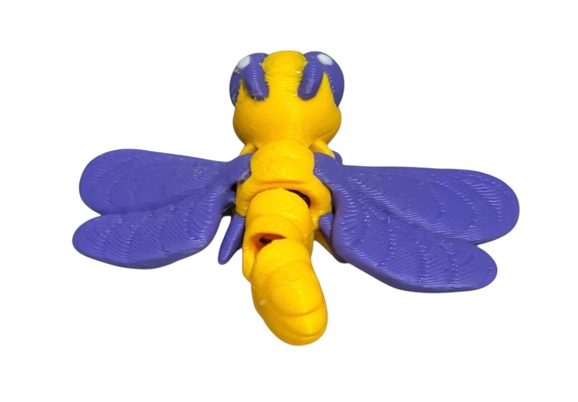 Dragonfly Hatchling-Yellow/Purple