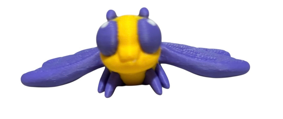 Dragonfly Hatchling-Yellow/Purple